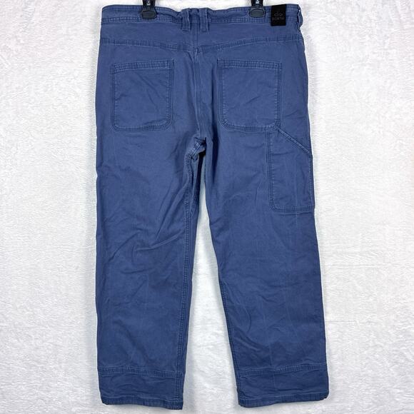 PRANA Bronson Mens 38x30 Blue Canvas Work Hiking Outdoor Climbing Stretch Pants - Picture 2 of 11
